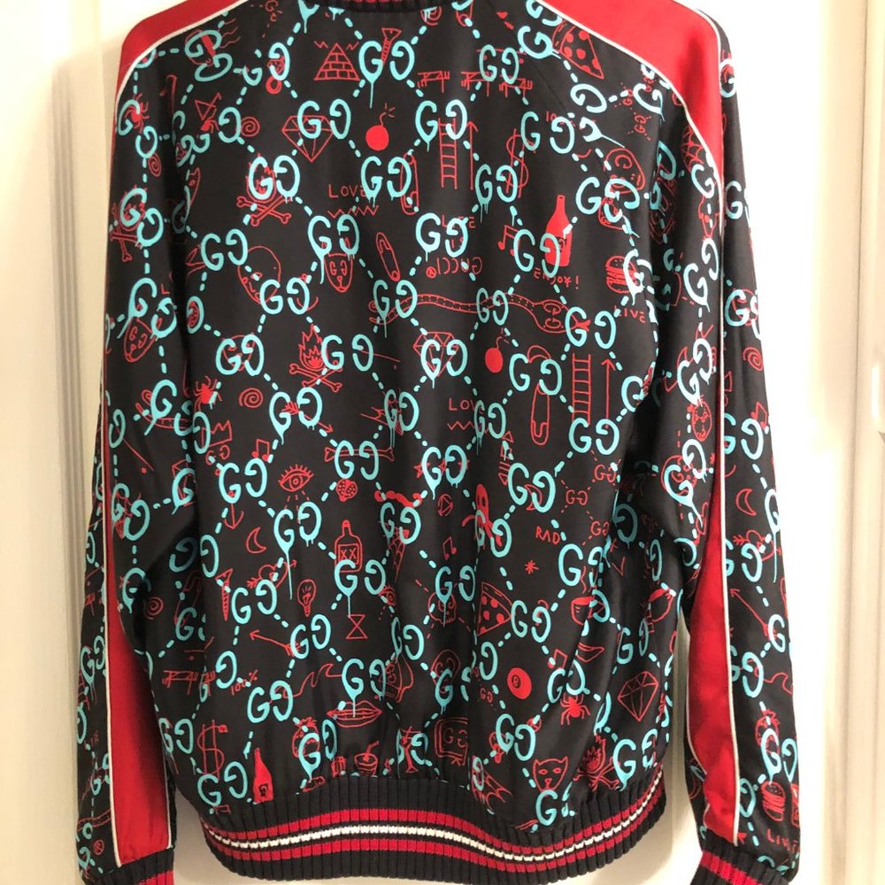 Gucci - Ghost Bomber GG Men's Jacket Medium 48 - Picture 3 of 5